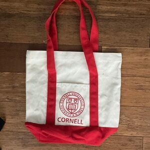 Cornell University Red and White Tote Bag